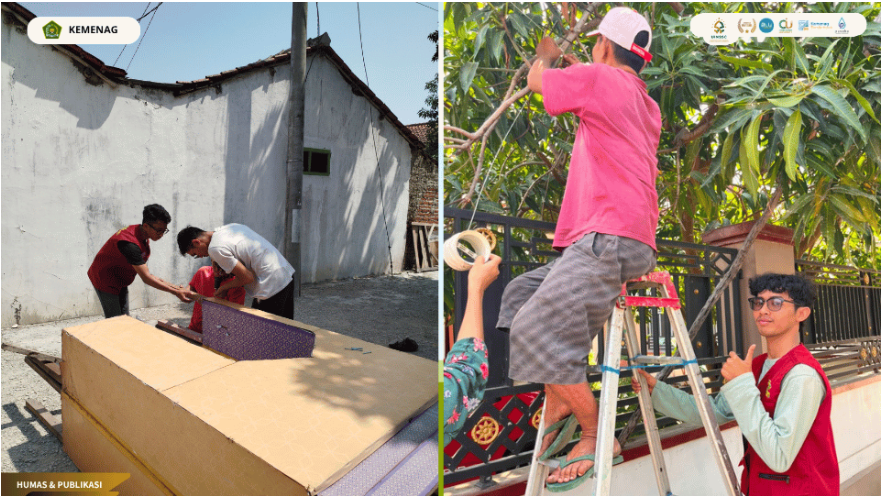 Merah Putih Mulai Berkibar, KKN Kelompok 45 UIN Siber Syekh Nurjati Cirebon Bersama Warga Semarakkan HUT ke-81 RI di Desa Mayung